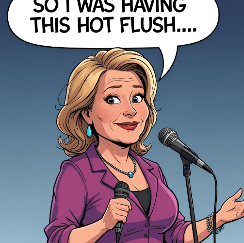 So how did an ex stand up comic end up writing a menopause book?&nbsp;(2025)